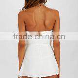 Strapless Playsuit Waist Bow-tie Sexy Women Rompers Playsuit for Summer thumbnail-6
