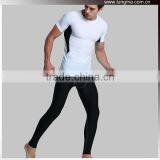 Men's Fitness Custom Rash Guard Short Sleeve Long Tight Pants Compression Activewear thumbnail-3
