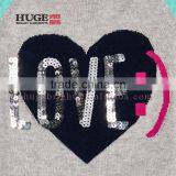 Embellished Graphic Design At Chest Knit Sweater Patterns For Girls thumbnail-2