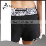 Sublimation Print Women Shorts With Print Panel Woven Fabrics thumbnail-2