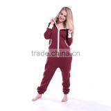 Cheap Adult Onesie Hooded Pajama Zipper up Adult Onesie Plain Colour thumbnail-4