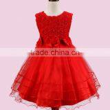 MGOO New Trendy Full Rose Flower Design Kids Dress Lace Dress Design Children Clothing Girls Party Wear Wholesale thumbnail-6
