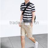 Short Sleeve Stripe Latest Polo Shirt Designs for Men thumbnail-2