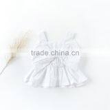 2017 New Design Shirts Casual Girl Wide Shoulder Strap Top Clothes Ruffle Clothes Summer Dresses thumbnail-5