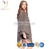 Wholesale Cashmere Nepal Poncho Ladies Knitting Pattern Poncho thumbnail-2