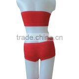 Nice Quality New Style Seamless Woman Underwear Ladies One Piece Bandeau Bra w Removable Cup Pad & Boxer thumbnail-3
