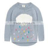 S17688A 2017 Pullover Children Sweaters Cartoon Cloud Long Sleeve O-neck Kids Knitted Sweater thumbnail-4