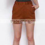 EY0586P High Waist Fashion Design Hem Shorts for Women Wholesale thumbnail-1