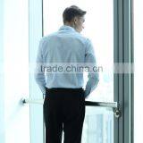 China Casual Office Shirt Factory Mens Band Collar Long Sleeve Dress Shirt thumbnail-6