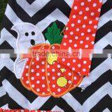 2015 New Arrival Girl Pumpkin Dress Kids Boutique Dress Halloween Dress Chervon Dress With Necklace and Bow thumbnail-2