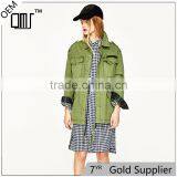 2017 OEM New Design Stylish Forest Green Spread Collar Jacket thumbnail-1