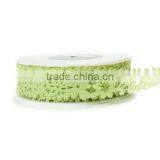 May Arts Parrot Green Floral Felt Ribbon thumbnail-1