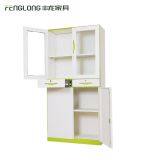 New Design Modern Glass Display File Cabinet 4 Door Storage Cabinet With 2 Drawers thumbnail-3