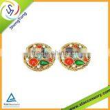 2015 Hot Selling Wholesale Metal Button Earring Rhinestone thumbnail-4