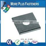 Made in Taiwan High Quality Carbon Material Square Hole Washer for Carriage Bolt DIN436 thumbnail-1
