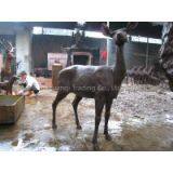 Modern Bronze Deer Animal Sculpture thumbnail-2