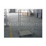 Customized 3 Side Foldable Steel Rolling Carts Workshop Nestable Hand Truck thumbnail-1