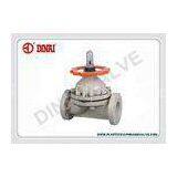 PPH Diaphragm Valve Flange Connection Wheel Handle 1/2(D20mm) ~ 10(D280mm) ANSI/DIN/JIS