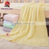 6layers cotton solid color baby muslim swaddle washcloth
