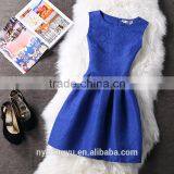 Pink Solid Color Printed A Line Dress/sym Rose Multi Design Sleeveless A Line Dress Skirt thumbnail-4