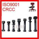 Round Head High Strength Black Rail Fishplate Bolt