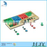 Preschool Wooden Educational Montessori Material EN71 Mathematic Toy Stamp Game