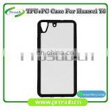 2d Sublimation Heat Transfer PC +TPU Silicon Blank Cell Phone Case for Prosub-Huawei Y6