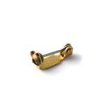 15mm Small Size Brass Badge Pin Back Wearing on Breast thumbnail-2