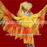 25YARDS TRIBAL BELLYDANCE WAVE TYE DYE 4 TIER SKIRT thumbnail-1