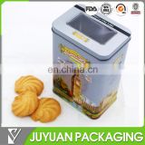 Metal tins cans container for food storage packaging with window