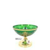 Yellow Glass Fruit Bowl With Floral in China thumbnail-1