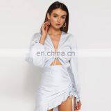 Sexy Front Crimp Knot New Women's Backless Wholesale Fashion Summer Party Club Dresses thumbnail-1