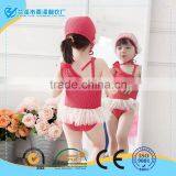 2015 Hot Sell Cute Swimsuit Baby Girl Swinsuit Pink Girl Swimsuit With Hat Quality Choice thumbnail-2