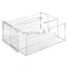 Modern Decorative Napkin Holder Clear Acrylic Facial Tissue Dispenser Box Tissue Box for Bathroom thumbnail-3