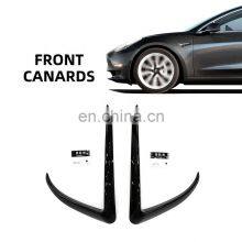 Car Exterior Accessories Suitable For Tesla Model 3 Front Bumper ABS Canards Modification thumbnail-3