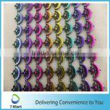for Wedding 24 Rows Crystal Rhinestone Mesh Colorful Plastic Rhinestone Trim