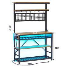 Food Truck Stall Cart Hotel Restaurant Food Truck Tea Truck Wine Rack Kitchen Storage Rack With Ambient Lights thumbnail-4