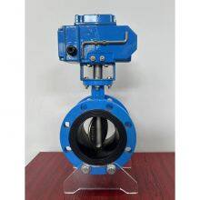 Electric Actuator Ip68 220V DN100 PN16 Ductile Iron Actuated Electric Flange Type Motorized Butterfly Valve thumbnail-4