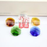 14mm octagon shape crystal bead with two holes,created crystal bead curtain