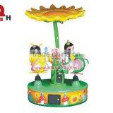QHC10 Colorful Bees Electirc Trio Mini Merry Go Round Kids Carousel Toy thumbnail-1