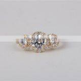 Top Quality Solid Jewellry Factory Price Ring 14K Gold AAAAA CZ Ring Wedding Band Ring Fashion Jewelry thumbnail-6