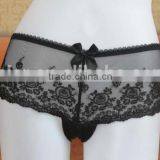2016 Sexy Tranparent Printing Mesh Padded Cup Bra Panty Sets for Women thumbnail-4