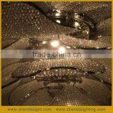 Decorative Fashion Lotus Flower Shape K9 Crystal Pendent Hotel Lobby Chandelier thumbnail-3