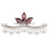 China Supplier Cheap Wholesale Zinc Alloy Magnetic Artificial Flower Rhinestone Brooch thumbnail-3