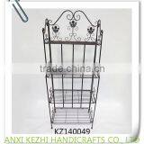 KZ140008 4 Tiers Wrought Iron Indoor Home Supermarket Shelf Metal Vegetable Rack thumbnail-6