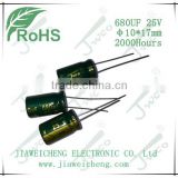 LF 680UF 25V 10*17mm aluminum electrolytic capacitor