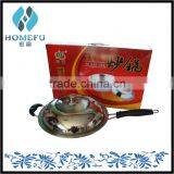 2015 Kitchen Accessories Wholesale of Stainless Steel Diamond Coated Frying Pan