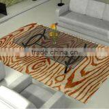 763 Beige/Rust Wood Model Made With Wool thumbnail-1