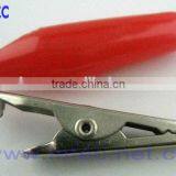 Jumper Wires Alligator Crocodile Roach Test Clip Plastic Handles Crocodile Clips 35mm Red Color I00093