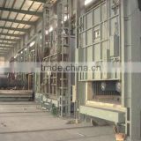 Bogie-hearth heat treating furnace for metal mechanical parts